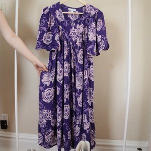 Vintage purple nightie flowy dress